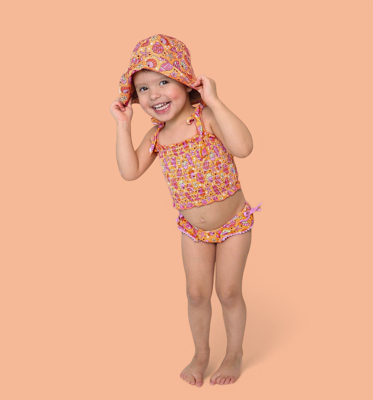 SHELLO SUMMER DREAM SMOCKED TANKINI TWO PIECE SWIM SUIT from DREAM BIG LITTLE CO