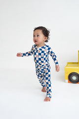 Dream Big Little Co x CoComelon JJ STARRY NIGHT CHECKERS DREAM ROMPER from DREAM BIG LITTLE CO