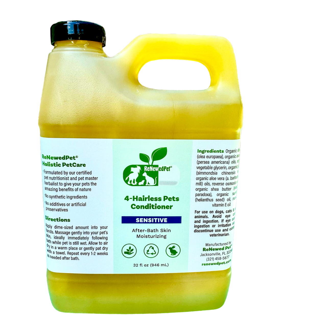 4-HAIRLESS PETS SENSITIVE CONDITIONER from ReNewedPet