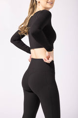 Supersculpt™ Bell Bottom with Pockets - Black from POPFLEX