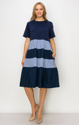 Romi Cotton Dress with Stripes from Joh Apparel