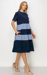 Romi Cotton Dress with Stripes from Joh Apparel