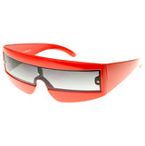 Retro Futuristic 1980's Fashion Shield Novelty Sunglasses 8399 from zeroUV