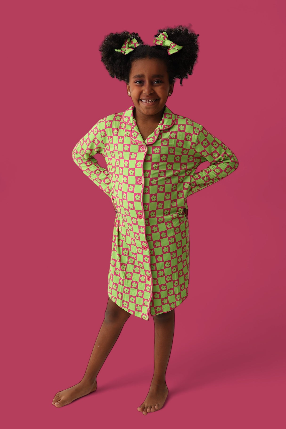 WILD DAISY CHECKERS GIRL'S DREAM GOWN from DREAM BIG LITTLE CO