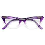 Vintage 1950's Womens Cat Eye Clear Lens Glasses 8783 from zeroUV