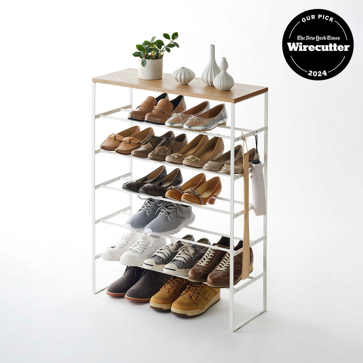 Six-Tier Shoe Rack (34" H)  - Steel from Yamazaki Home