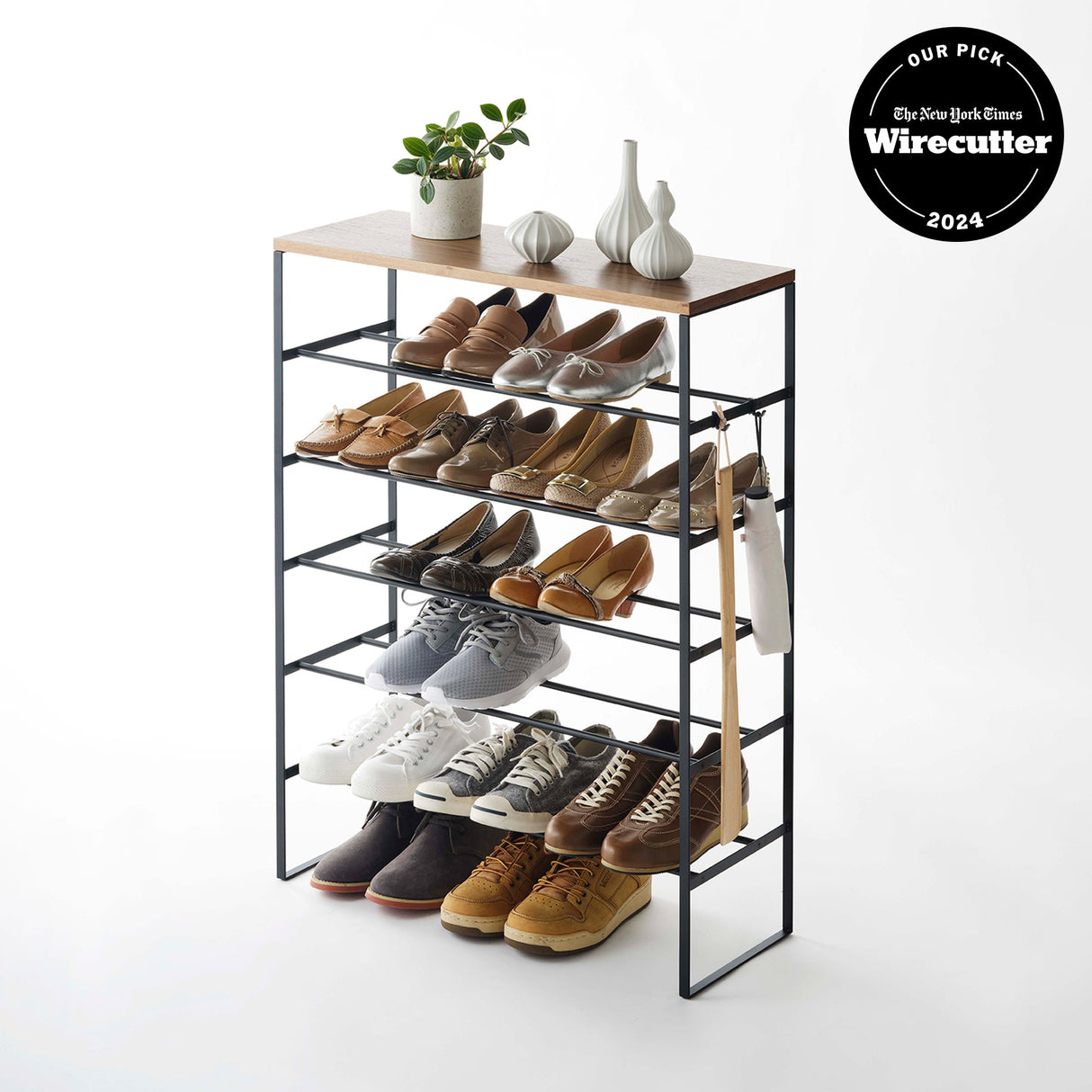 Six-Tier Shoe Rack (34" H)  - Steel from Yamazaki Home