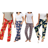 Womens Floral plush soft pajama pants 3 pack assorted styles from PremiumBrandGoods