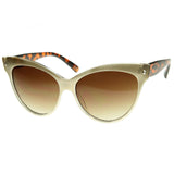High Pointed Tip Inset Frame Oversize Cat Eye Sunglasses 8462 from zeroUV