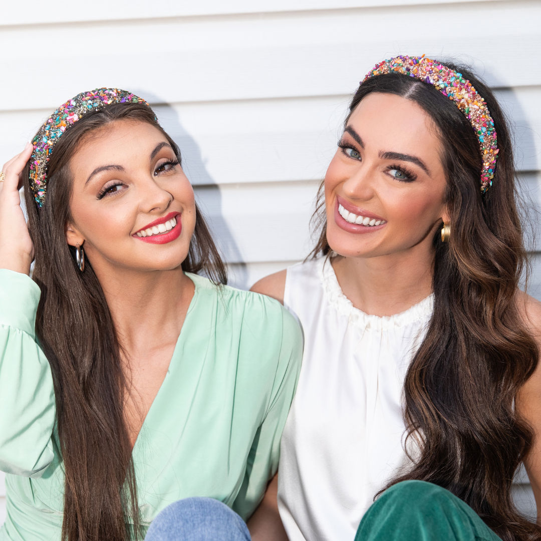 All That Glitters Headband - Multi + Gunmetal From Headbands of Hope