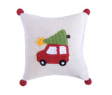 Car with Christmas Tree 10" Pillow from Melange Collection