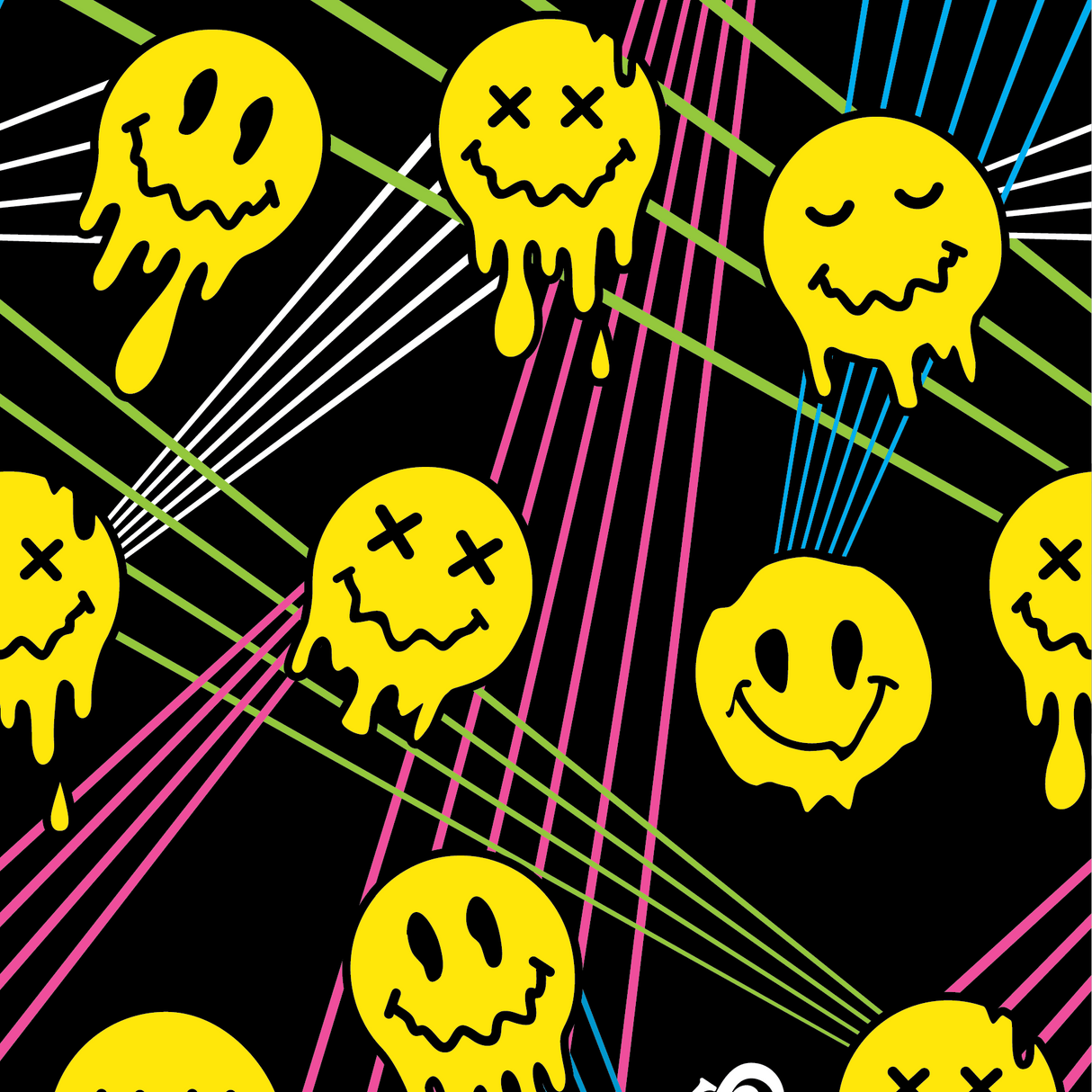 Laser BassFace Melt Supreme Crew Socks from FootClothes