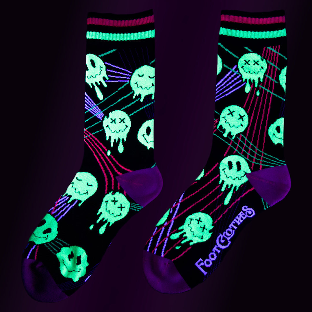 Laser BassFace Melt Supreme Crew Socks from FootClothes