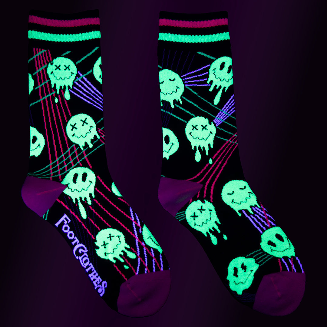 Laser BassFace Melt Supreme Crew Socks from FootClothes