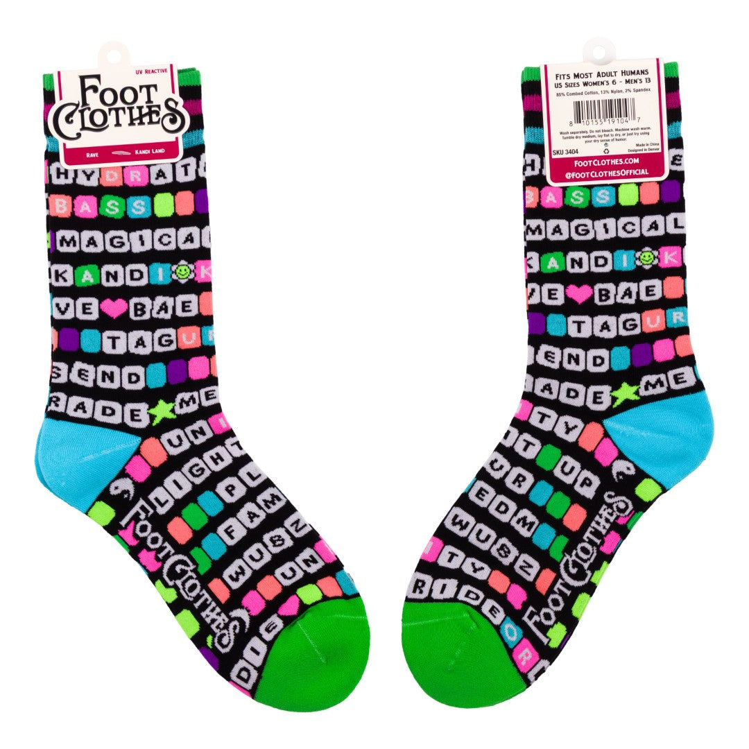 Kandi Land Crew Socks from FootClothes