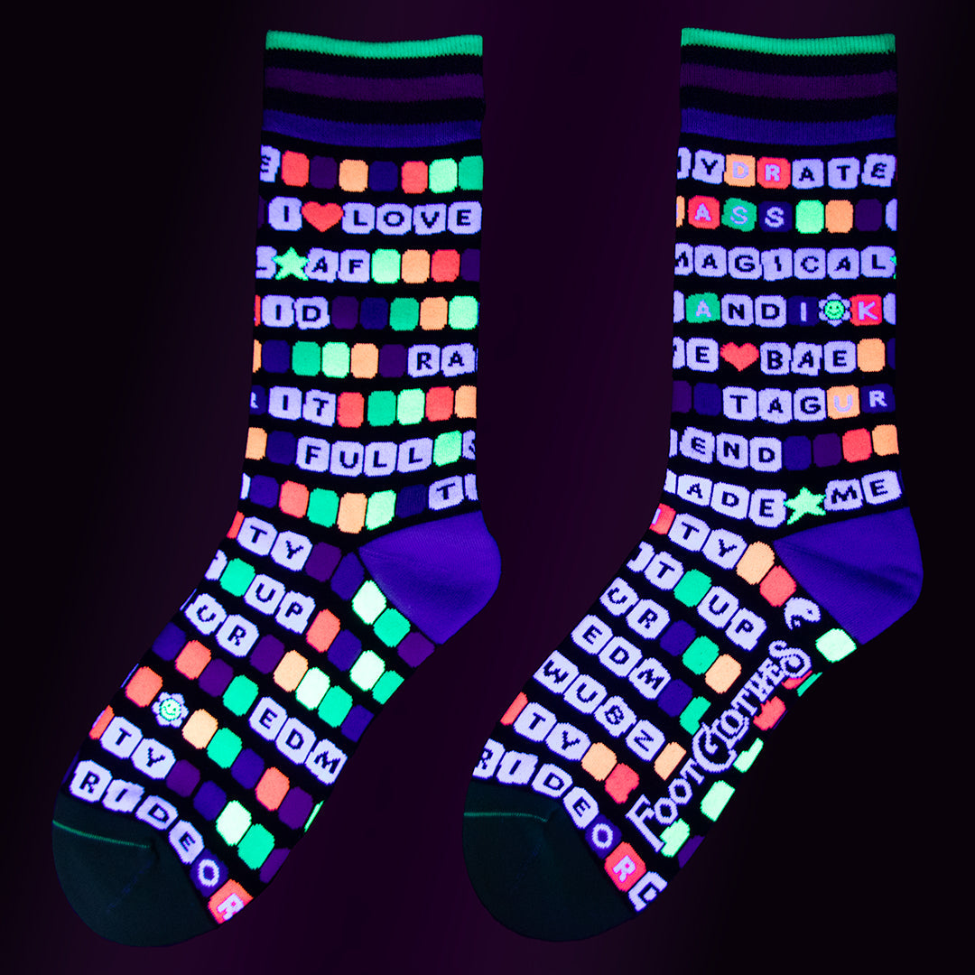 Kandi Land Crew Socks from FootClothes