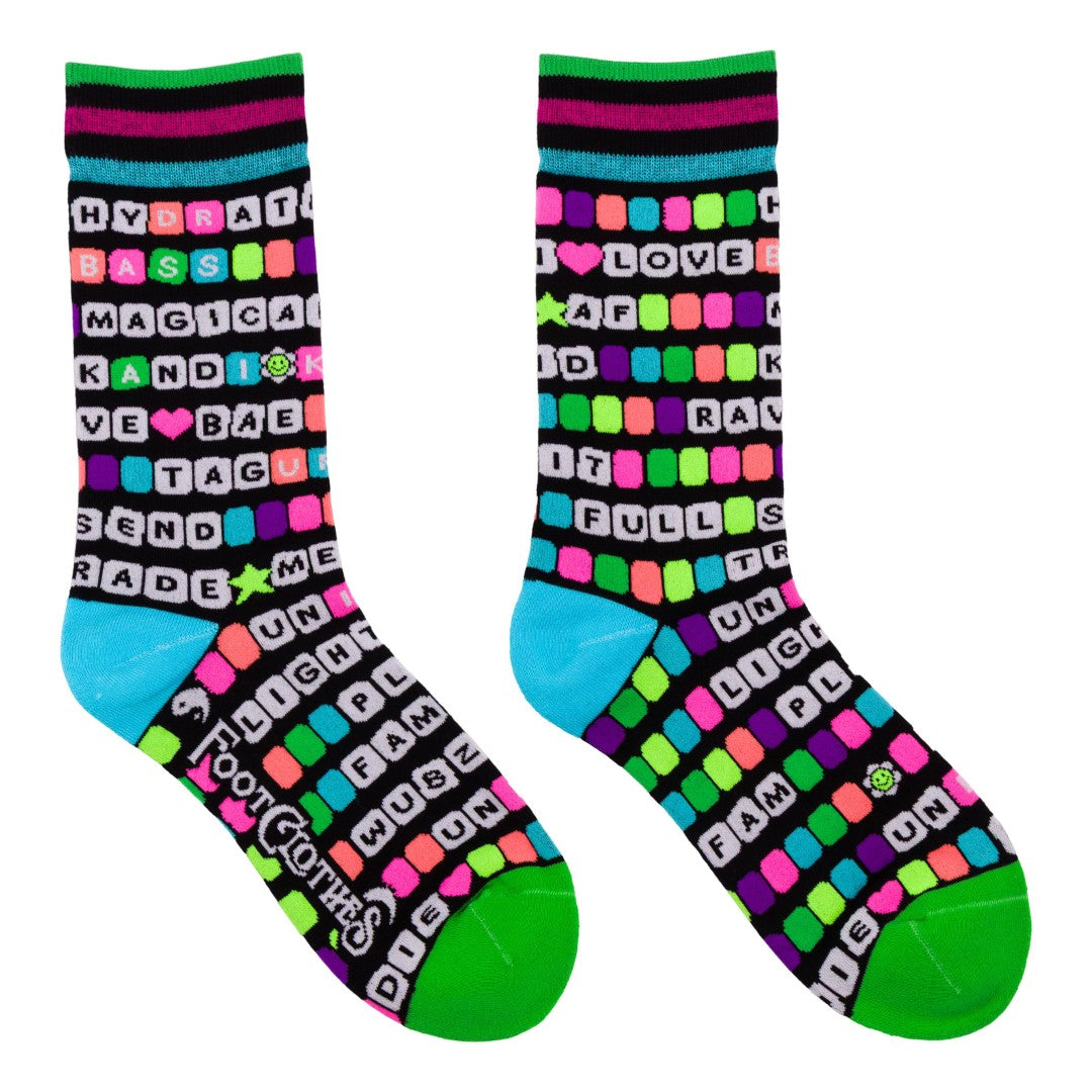 Kandi Land Crew Socks from FootClothes