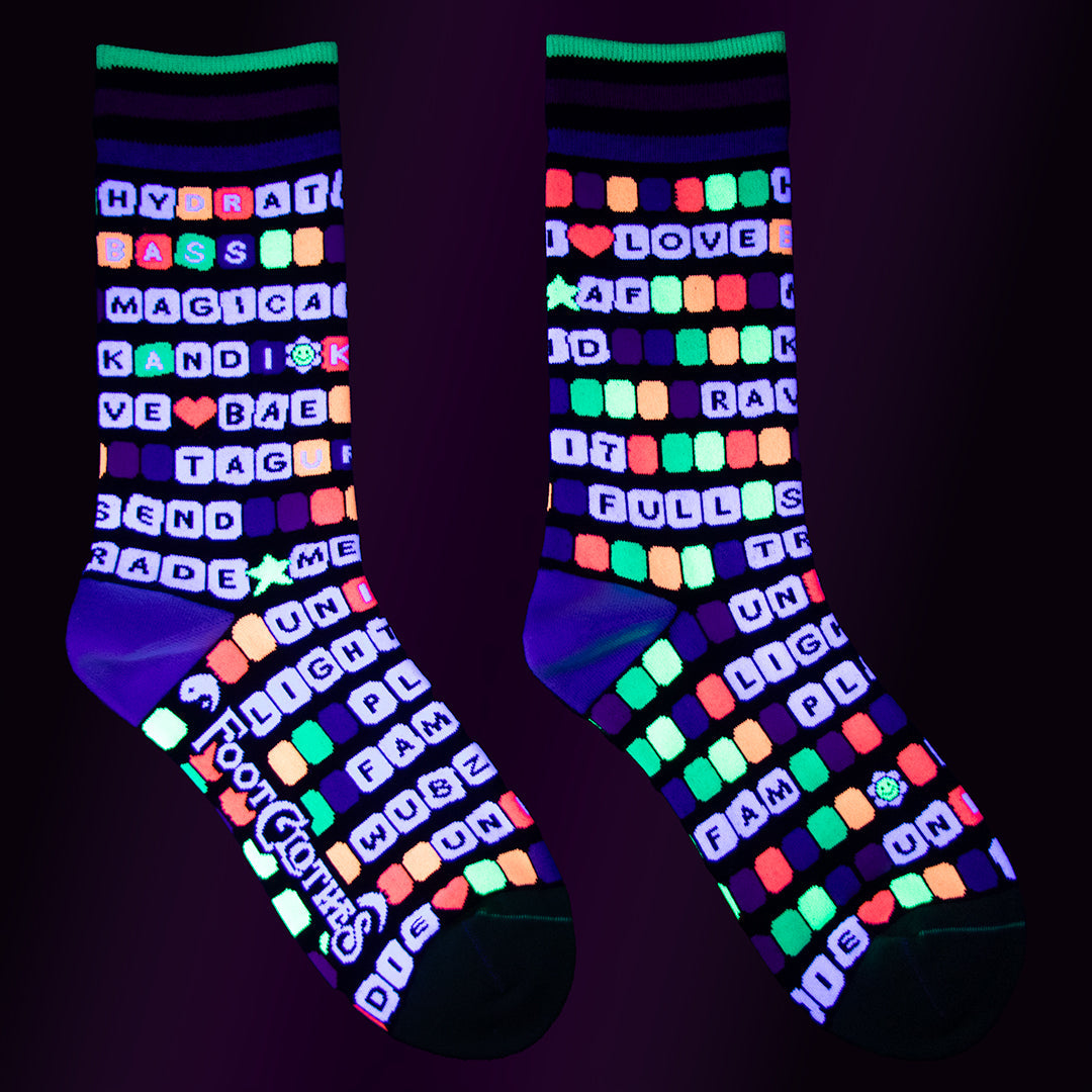 Kandi Land Crew Socks from FootClothes
