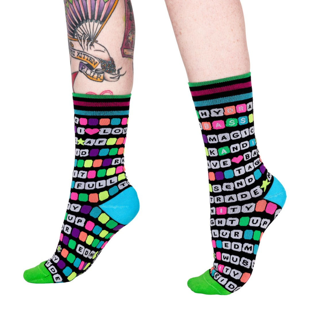 Kandi Land Crew Socks from FootClothes