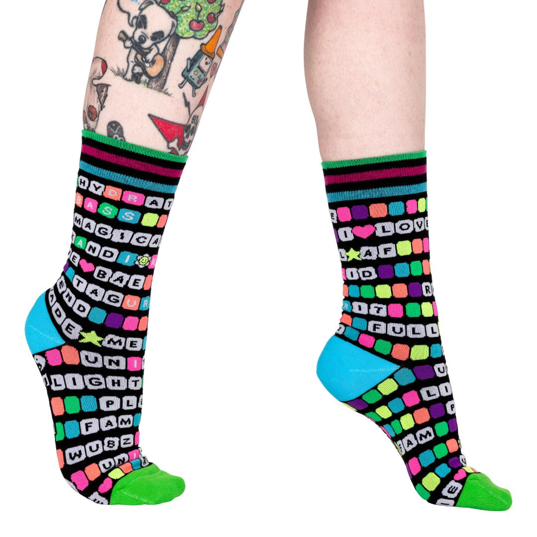 Kandi Land Crew Socks from FootClothes