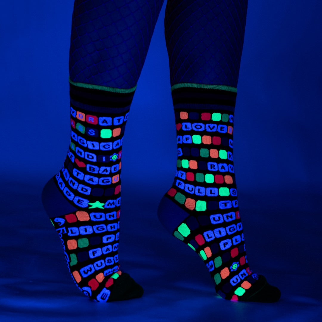 Kandi Land Crew Socks from FootClothes