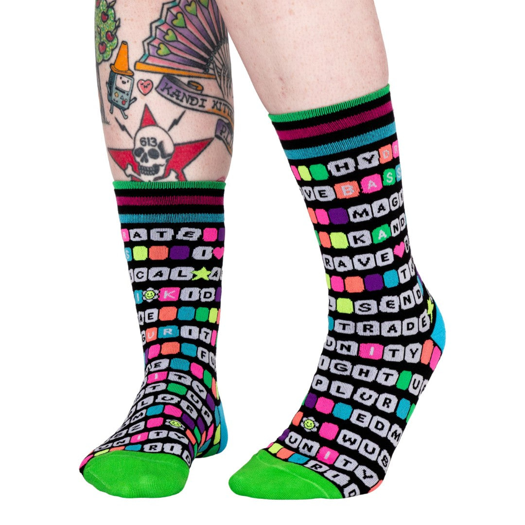 Kandi Land Crew Socks from FootClothes