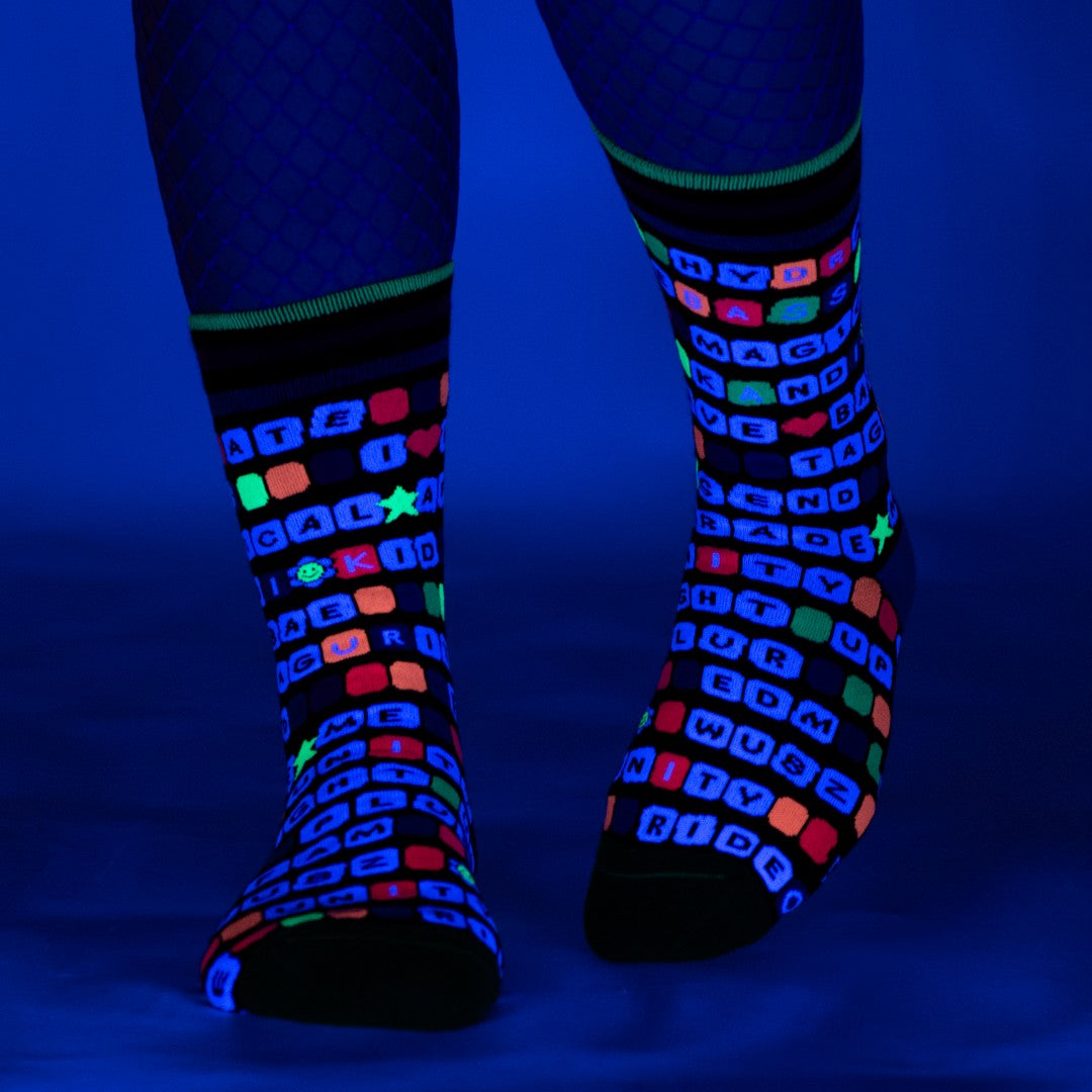 Kandi Land Crew Socks from FootClothes