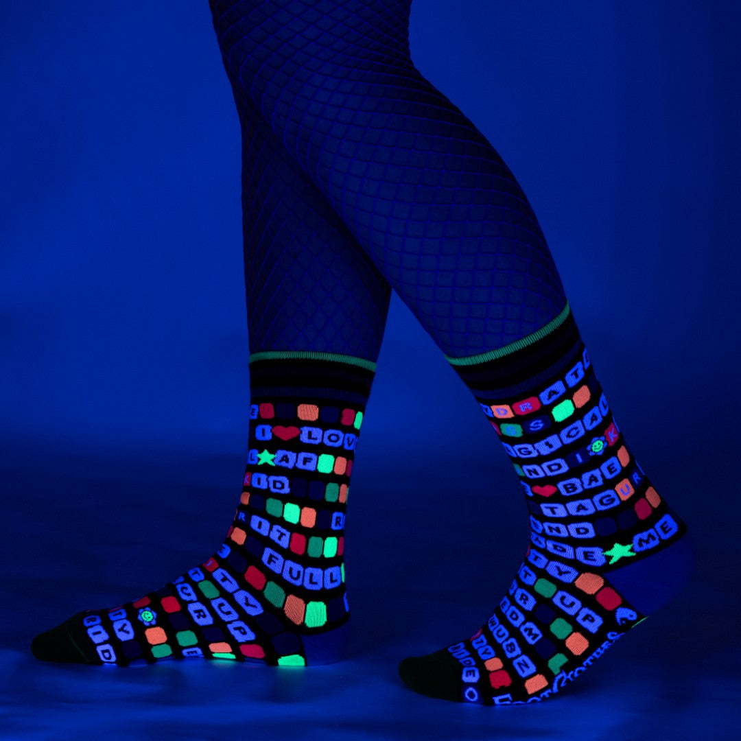 Kandi Land Crew Socks from FootClothes