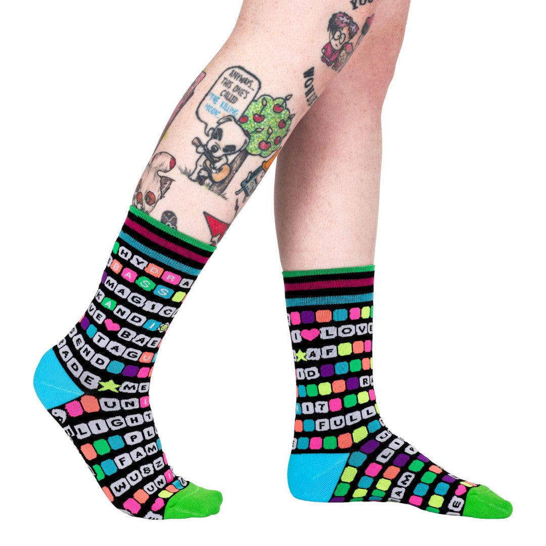 Kandi Land Crew Socks from FootClothes