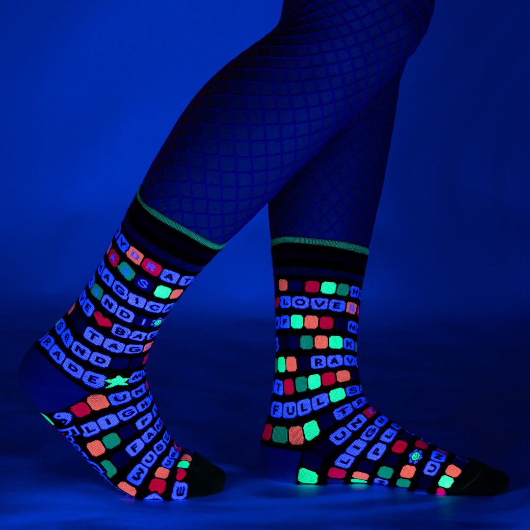 Kandi Land Crew Socks from FootClothes