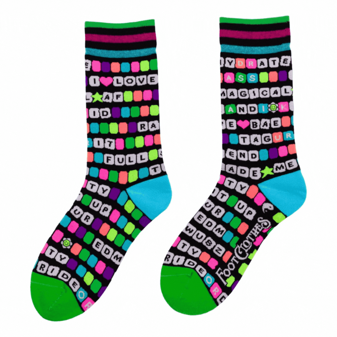 Kandi Land Crew Socks from FootClothes