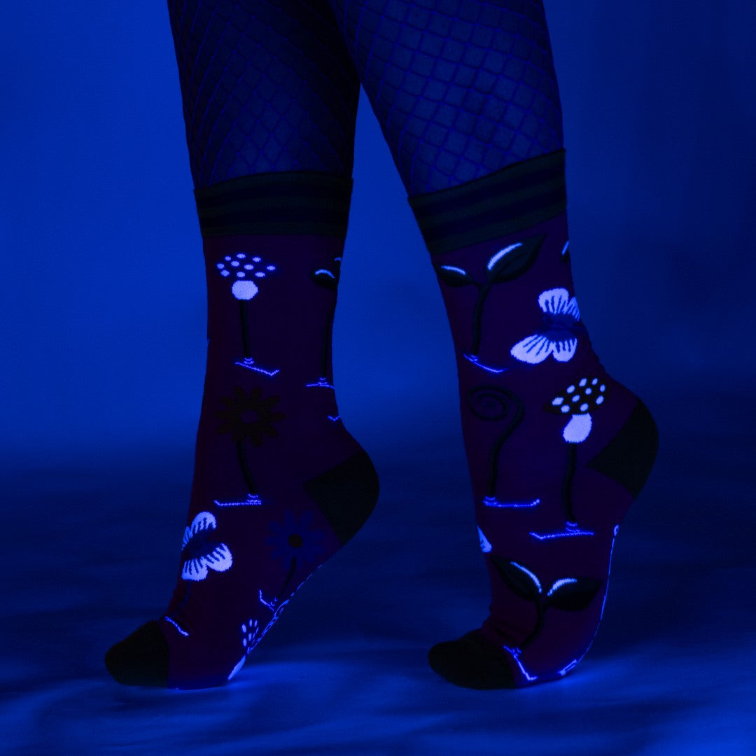 Trippy Clippies Crew Socks from FootClothes