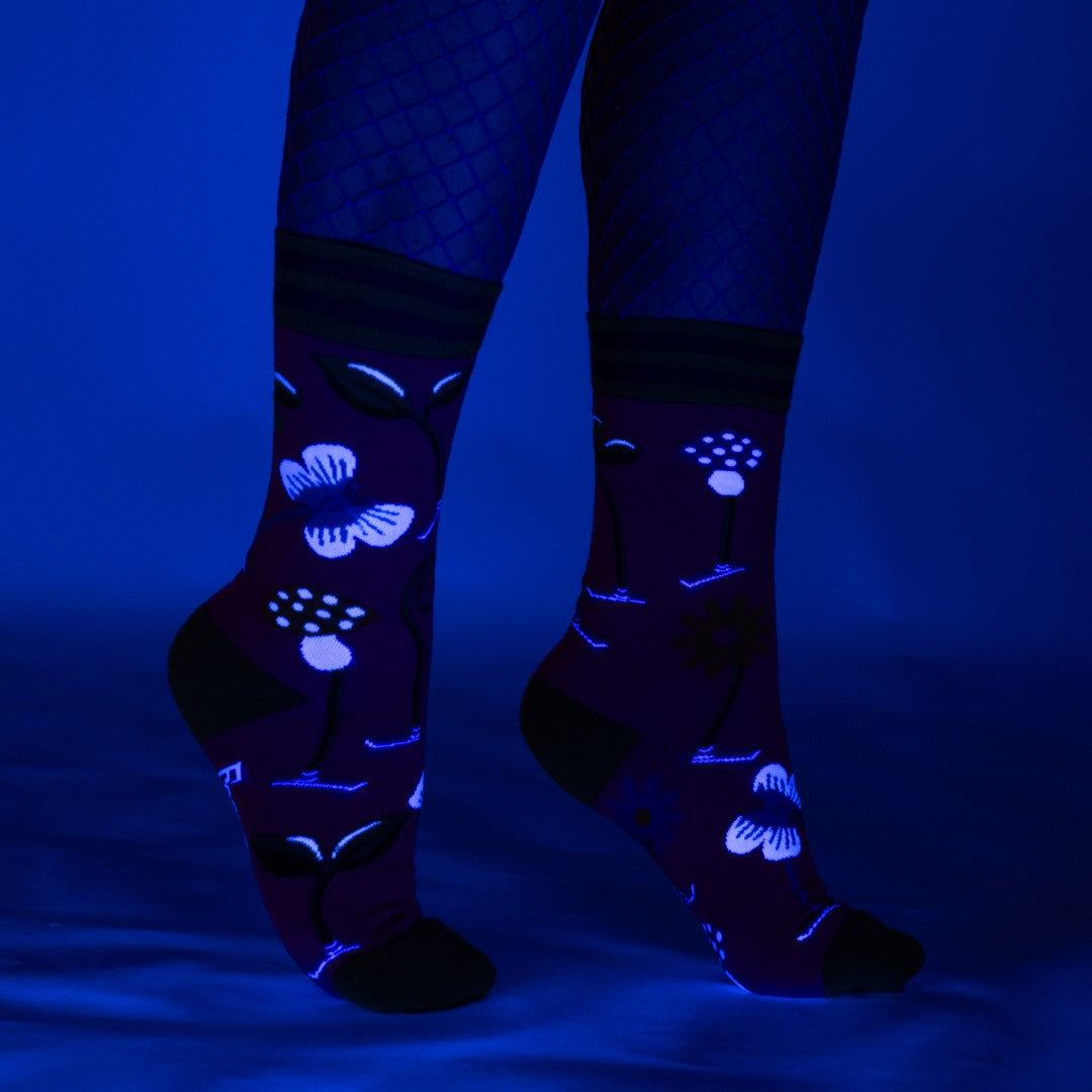 Trippy Clippies Crew Socks from FootClothes
