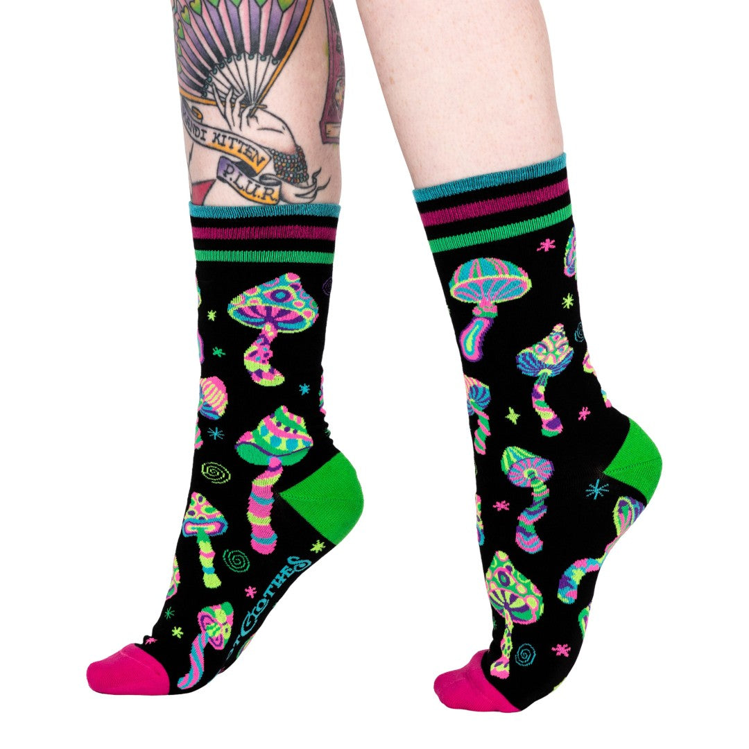Funky Fungi Crew Socks from FootClothes