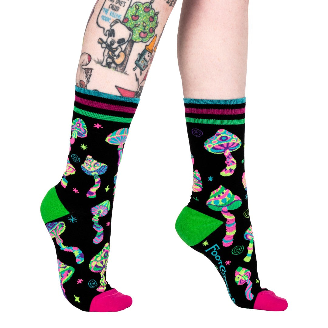 Funky Fungi Crew Socks from FootClothes