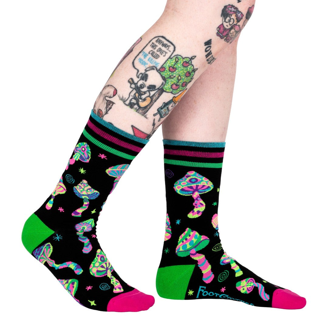 Funky Fungi Crew Socks from FootClothes