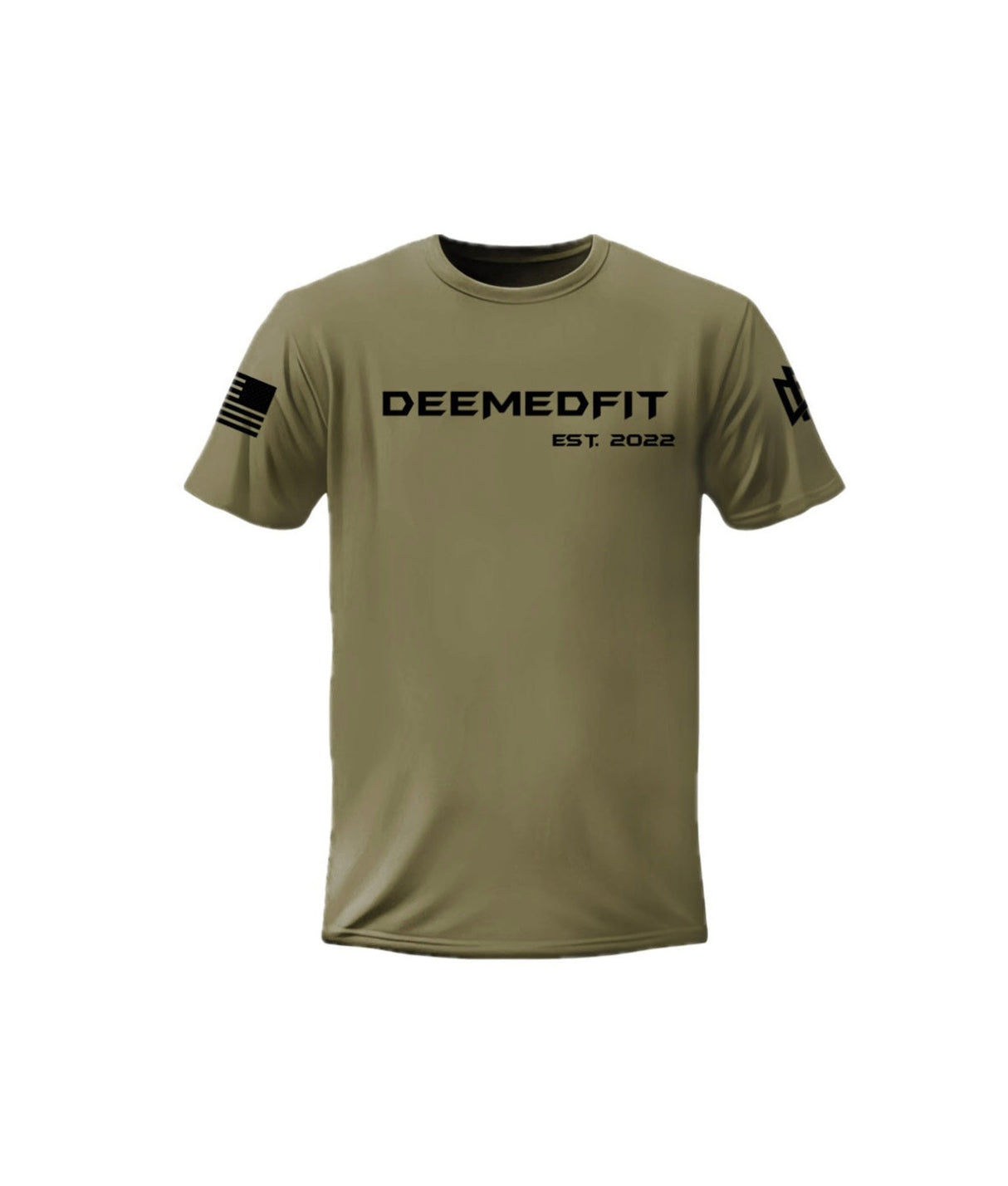 Men’s Gym Tee “Compellence” -Olive from DeemedFit