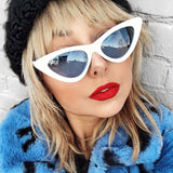 Women's Retro Side Angle Cat Eye Color Lens Sunglasses C510 from zeroUV