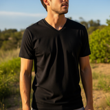 Mens Crew neck 3 Pack Solid 100% Cotton Double Neck Ribbed S-5XL from PremiumBrandGoods