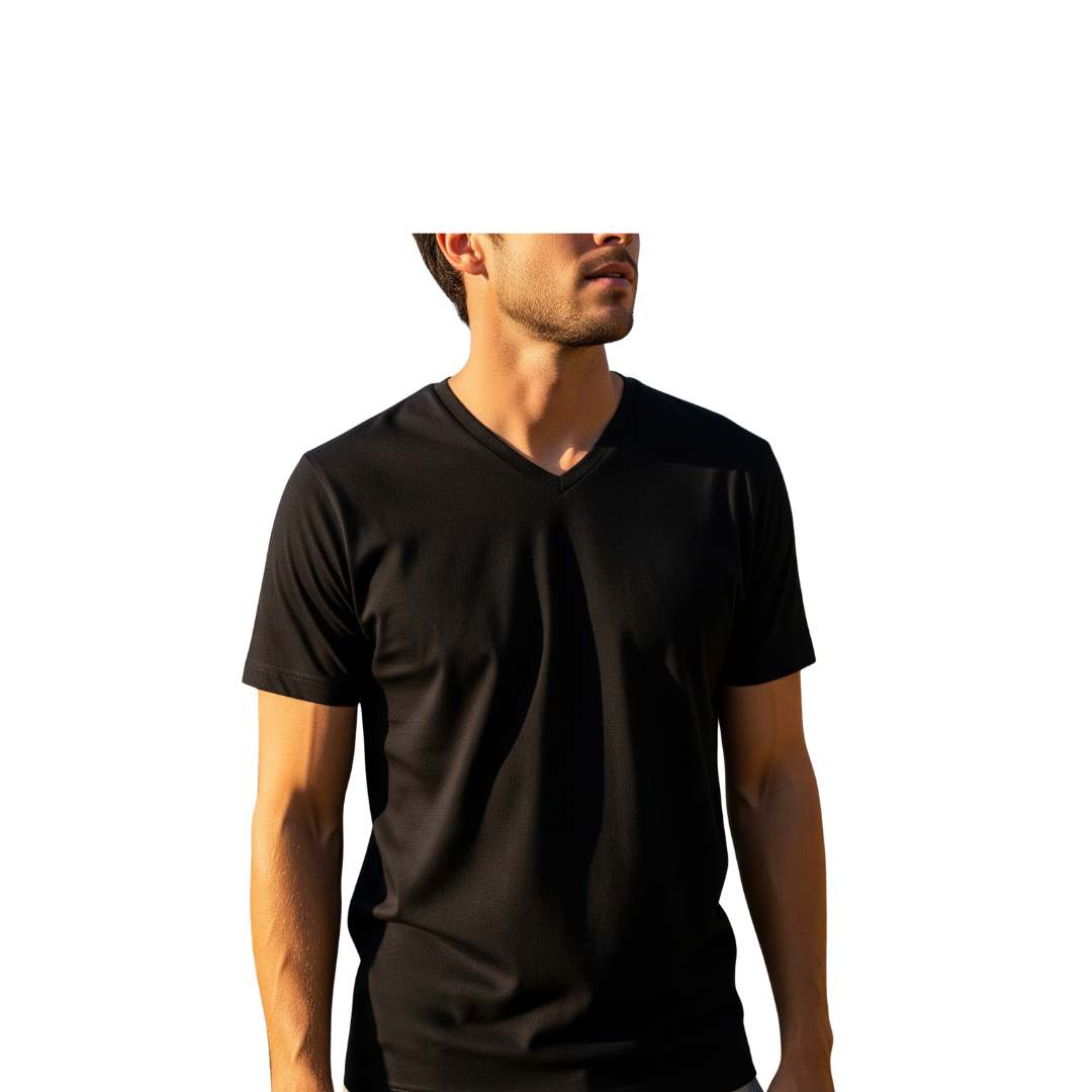 Mens Crew neck 3 Pack Solid 100% Cotton Double Neck Ribbed S-5XL from PremiumBrandGoods