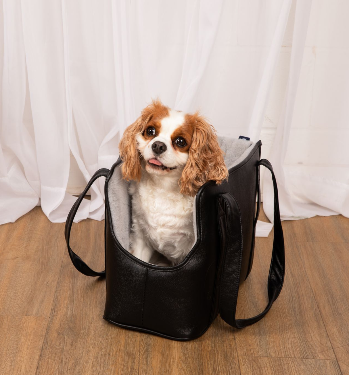 PupTote™ 3-in-1 Faux Leather Dog Carrier Bag - Black From Paw.com