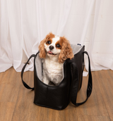 PupTote™ 3-in-1 Faux Leather Dog Carrier Bag - Black From Paw.com