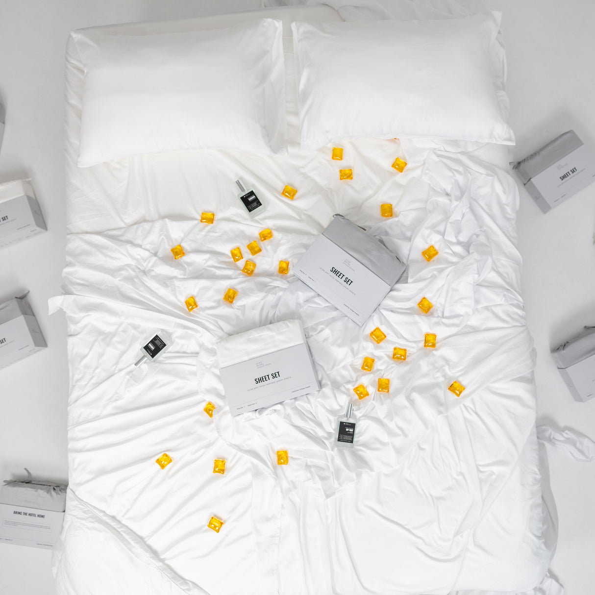 Cotton Blend Midnight Sheet Set from Hotel Collection
