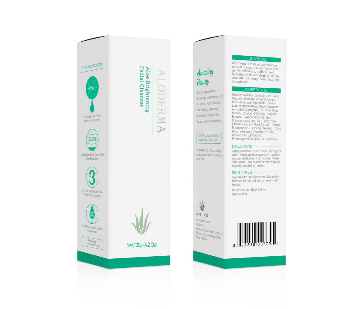 Aloe Brightening Facial Cleanser from ALODERMA