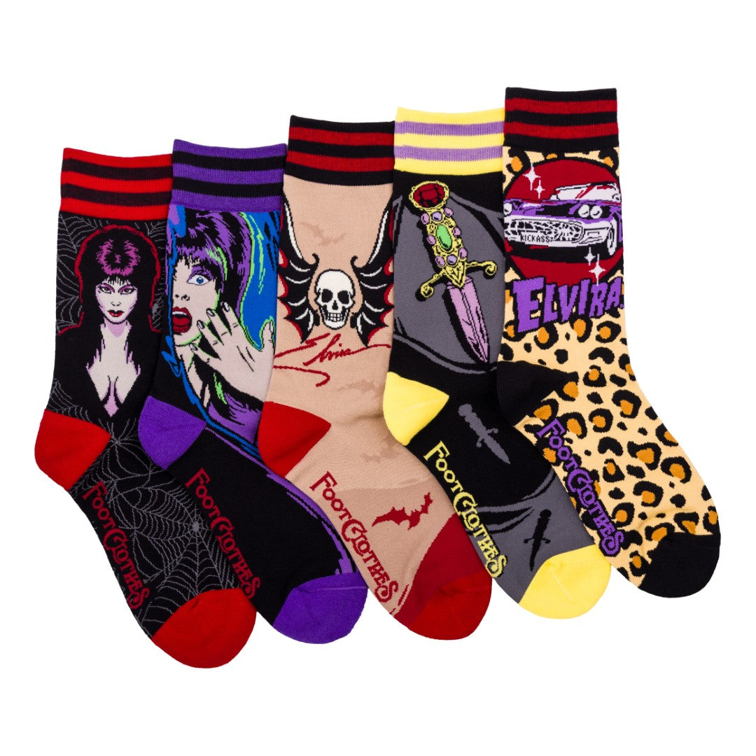 Elvira Yours Crew-lly Sock Pack | 5 Designs from FootClothes