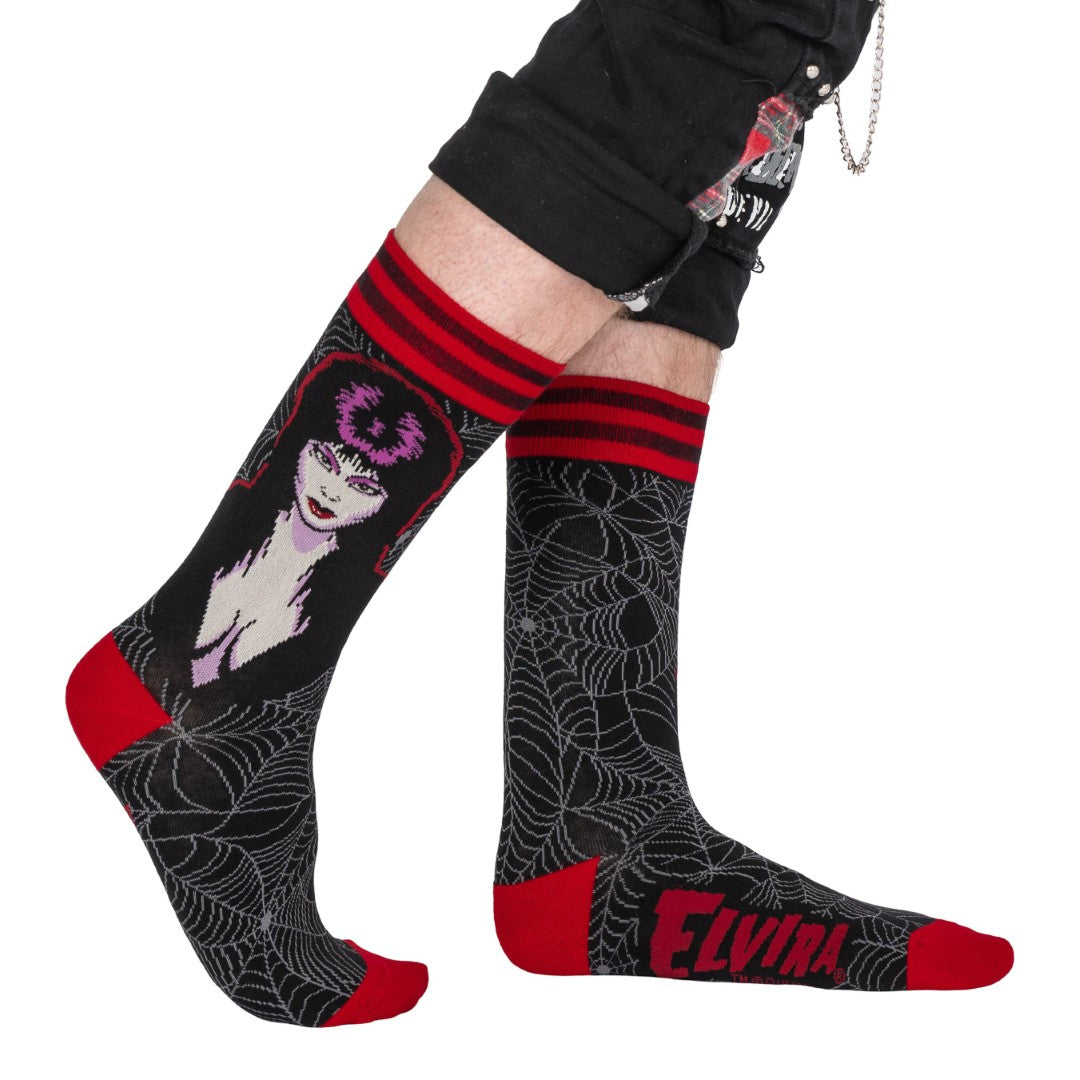 Elvira Mistress of the Dark Crew Socks from FootClothes