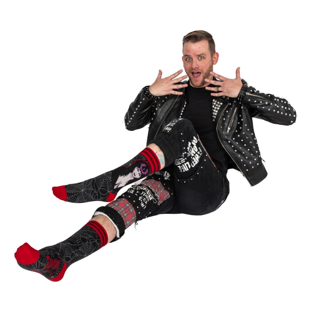 Elvira Mistress of the Dark Crew Socks from FootClothes