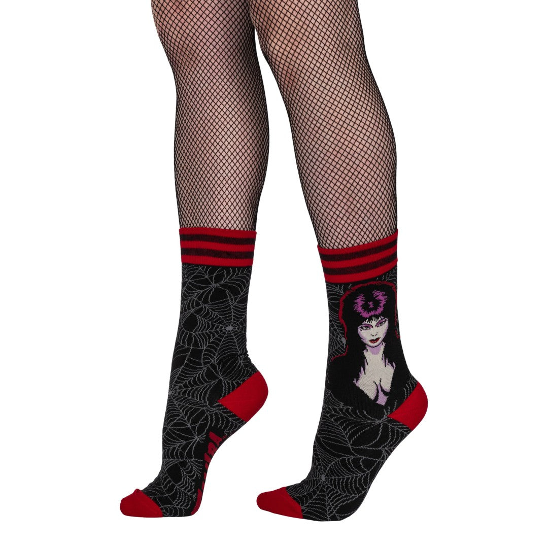 Elvira Mistress of the Dark Crew Socks from FootClothes