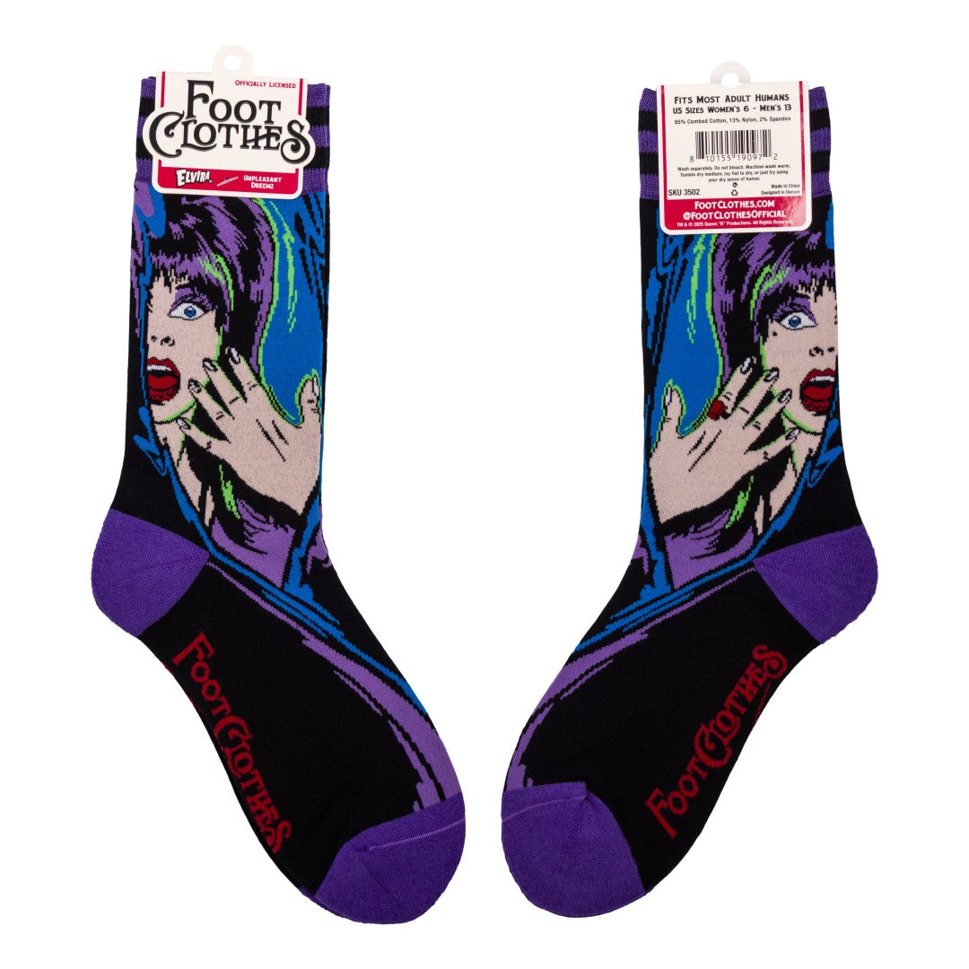Elvira Unpleasant Dreemz Crew Socks from FootClothes