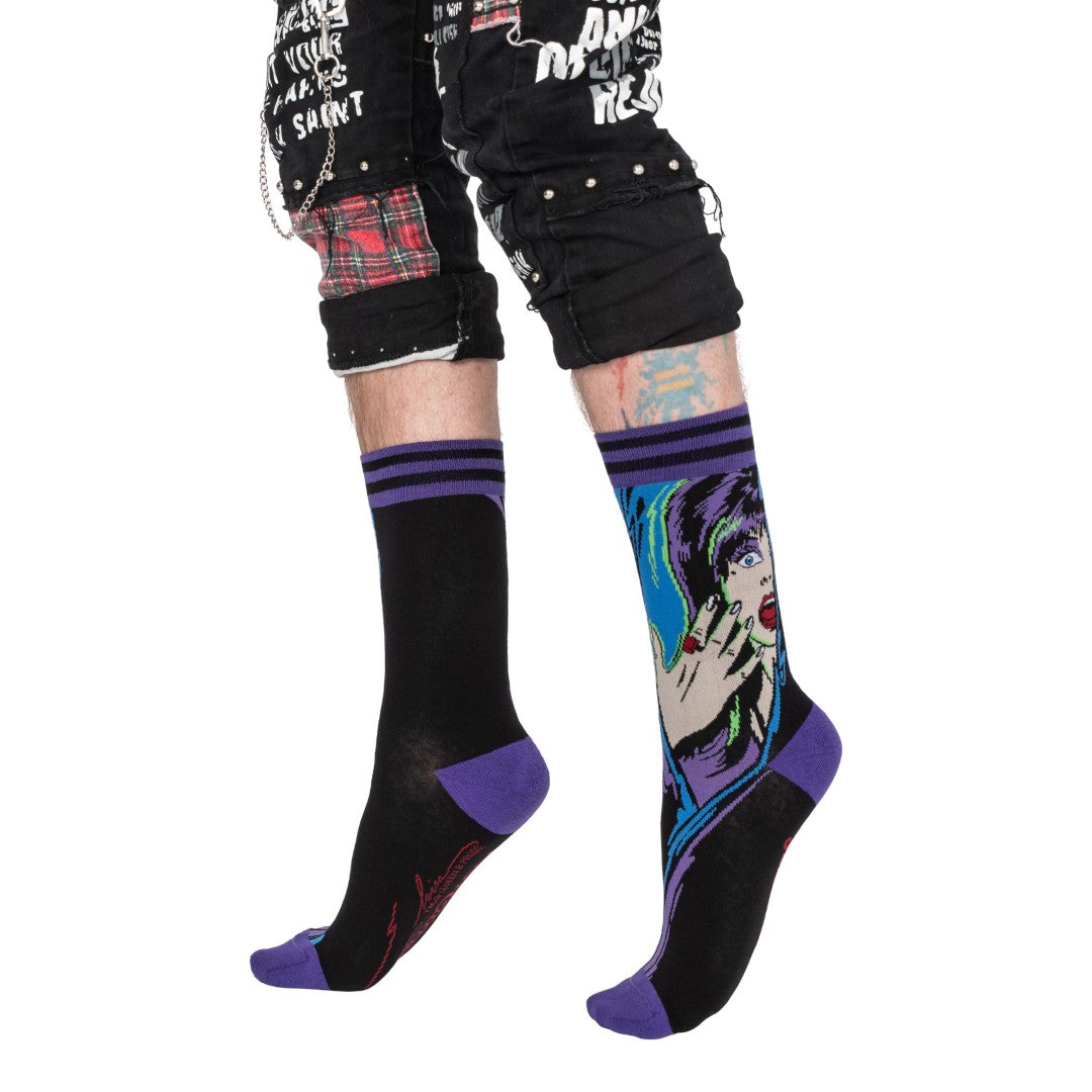 Elvira Unpleasant Dreemz Crew Socks from FootClothes